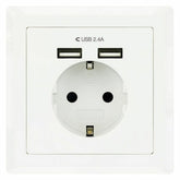 Wall Plug with 2 USB Ports TooQ 10.35.0010 5V/2.4A White 2,4 A